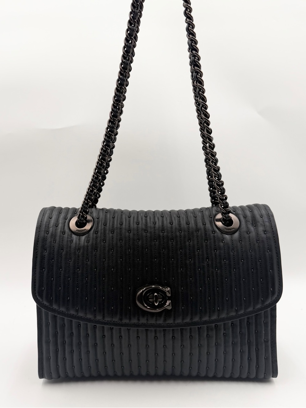 Coach Parker Quilted Shoulder Bag Rivets
